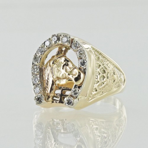 Zorab Creation Exquisite Two Faced Horse Ring in 10.22 Carats Of Fancy  Diamonds For Sale at 1stDibs