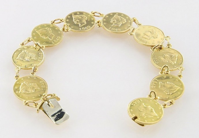 Ladies Coin Link Bracelet | Roath's Pawn