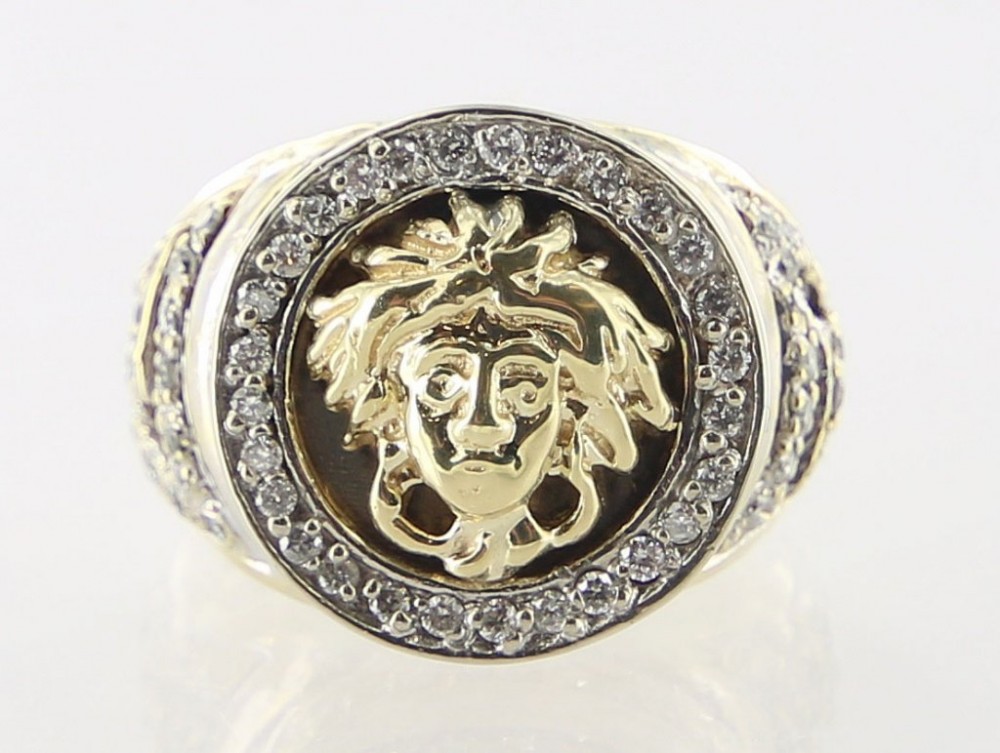 Gents Versace Style Diamond Ring | Roath's Pawn